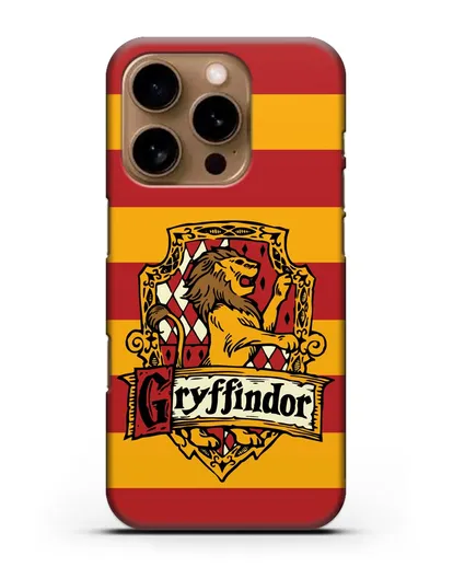 Чехол с гербом факультета Гриффиндор силиконовый для iPhone 16 Pro