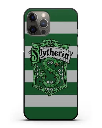 Чехол с гербом факультета Слизерин силиконовый для iPhone 12 Pro Max
