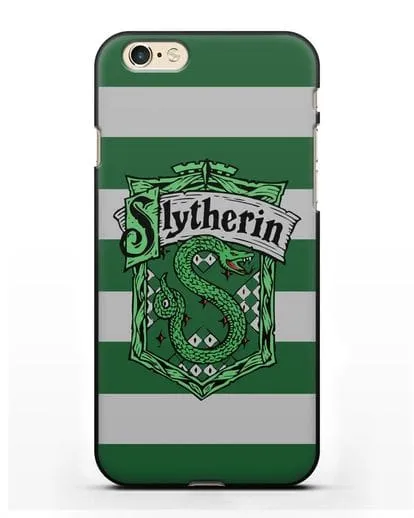Чехол с гербом факультета Слизерин силиконовый для iPhone 6s