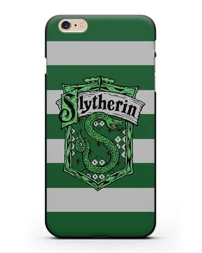 Чехол с гербом факультета Слизерин силиконовый для iPhone 6s Plus