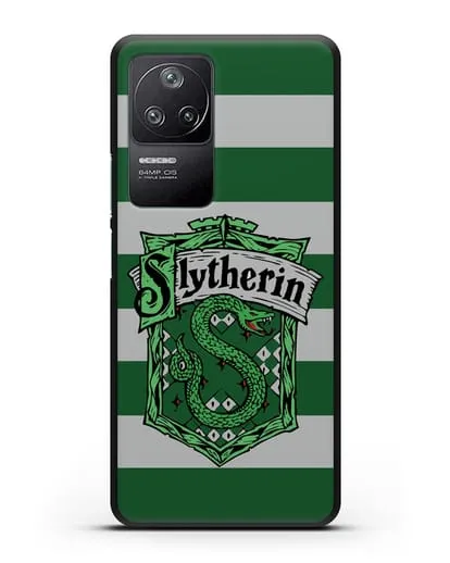 Чехол с гербом факультета Слизерин силиконовый для Xiaomi Poco F4