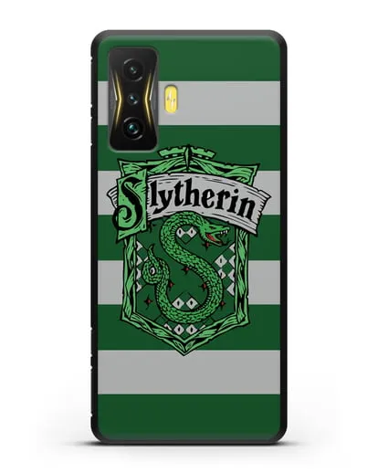 Чехол с гербом факультета Слизерин силиконовый для Xiaomi Poco F4 GT
