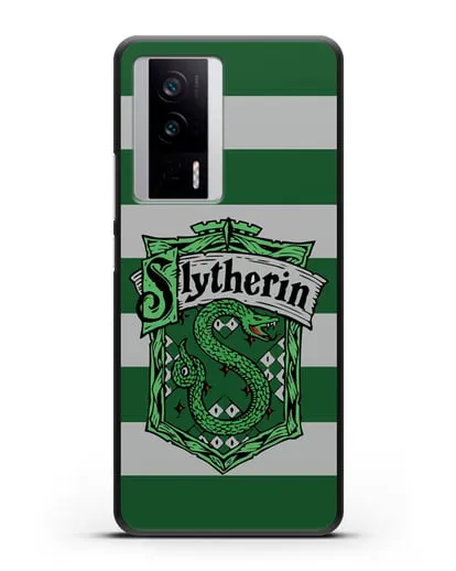 Чехол с гербом факультета Слизерин силиконовый для Xiaomi Poco F5 Pro