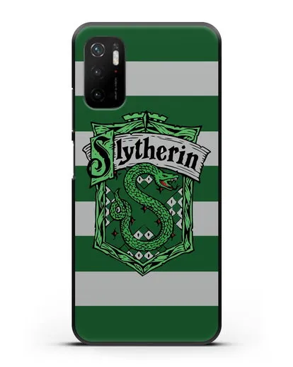 Чехол с гербом факультета Слизерин силиконовый для Xiaomi Poco M3 Pro
