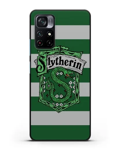 Чехол с гербом факультета Слизерин силиконовый для Xiaomi Poco M4 Pro 5G