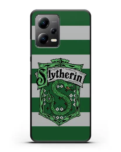 Чехол с гербом факультета Слизерин силиконовый для Xiaomi Poco X5