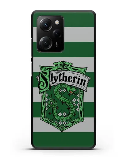 Чехол с гербом факультета Слизерин силиконовый для Xiaomi Poco X5 Pro