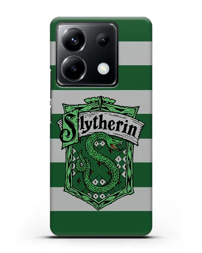 Чехол с гербом факультета Слизерин силиконовый для Xiaomi Poco X6