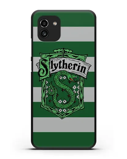 Чехол с гербом факультета Слизерин силиконовый для Samsung Galaxy A03 [SM-A035]