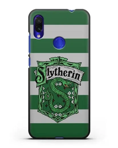 Чехол с гербом факультета Слизерин силиконовый для Xiaomi Redmi Note 7