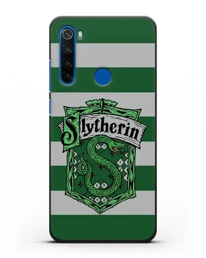 Чехол с гербом факультета Слизерин силиконовый для Xiaomi Redmi Note 8