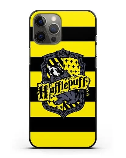 Чехол с гербом факультета Пуффендуй силиконовый для iPhone 12 Pro Max