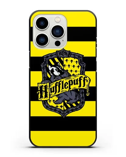 Чехол с гербом факультета Пуффендуй силиконовый для iPhone 13 Pro