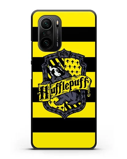 Чехол с гербом факультета Пуффендуй силиконовый для Xiaomi Poco F3