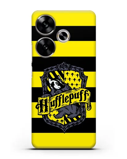 Чехол с гербом факультета Пуффендуй силиконовый для Xiaomi Poco F6