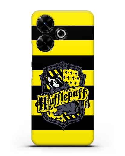 Чехол с гербом факультета Пуффендуй силиконовый для Xiaomi Poco M6