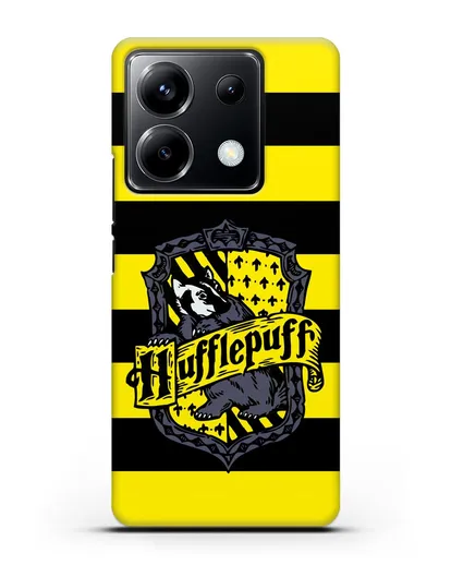 Чехол с гербом факультета Пуффендуй силиконовый для Xiaomi Poco X6