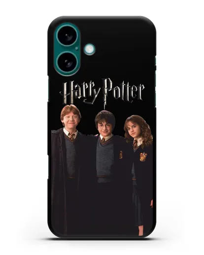 Чехол с изображением Гарри Поттера, Рона Узли и Гермионы Грейнджер силиконовый для iPhone 16 Plus