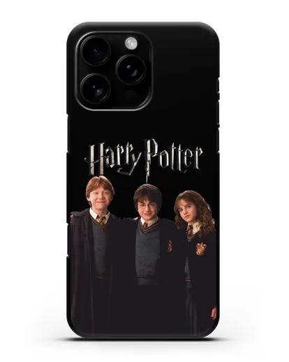 Чехол с изображением Гарри Поттера, Рона Узли и Гермионы Грейнджер силиконовый для iPhone 16 Pro Max