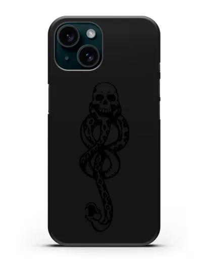 Чехол со знаком Пожирателей смерти силиконовый для iPhone 15