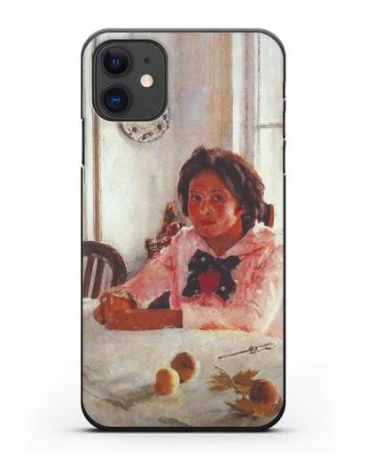 Чехол Девочка с персиками (Серов) силиконовый для iPhone 11