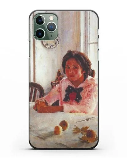 Чехол Девочка с персиками (Серов) силиконовый для iPhone 11 Pro Max