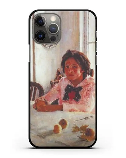 Чехол Девочка с персиками (Серов) силиконовый для iPhone 12 Pro