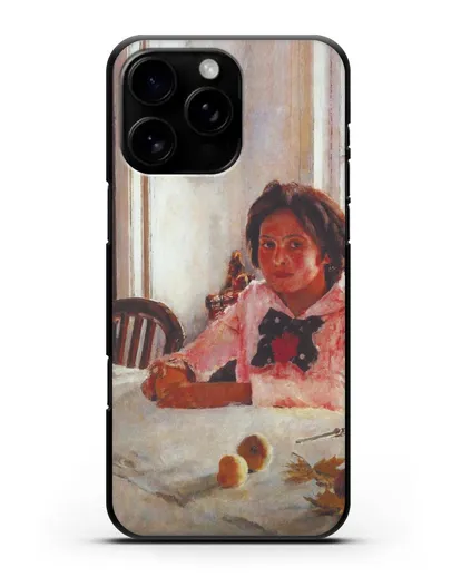 Чехол Девочка с персиками (Серов) силиконовый для iPhone 16 Pro Max