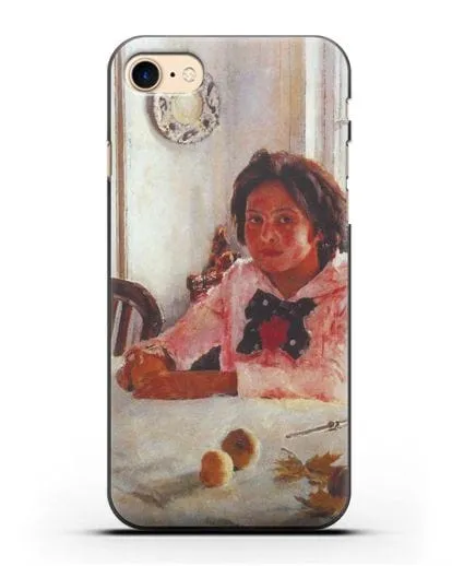 Чехол Девочка с персиками (Серов) силиконовый для iPhone 7