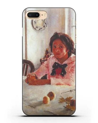 Чехол Девочка с персиками (Серов) силиконовый для iPhone 7 Plus