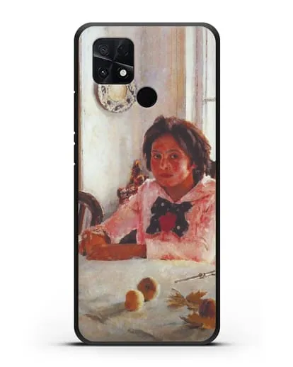 Чехол Девочка с персиками (Серов) силиконовый для Xiaomi Poco C40
