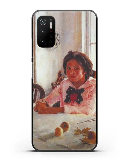 Чехол Девочка с персиками (Серов) силиконовый для Xiaomi Poco M3 Pro