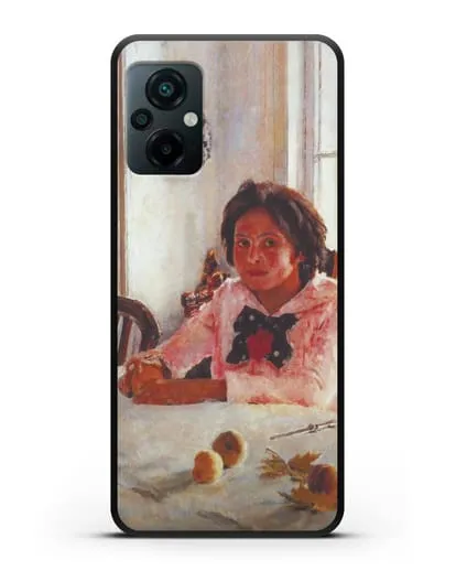 Чехол Девочка с персиками (Серов) силиконовый для Xiaomi Poco M5