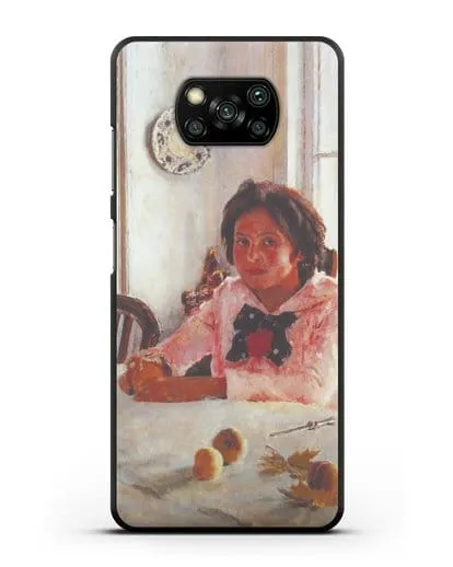 Чехол Девочка с персиками (Серов) силиконовый для Xiaomi Poco X3