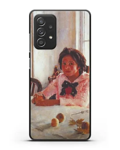 Чехол Девочка с персиками (Серов) силиконовый для Samsung Galaxy A53