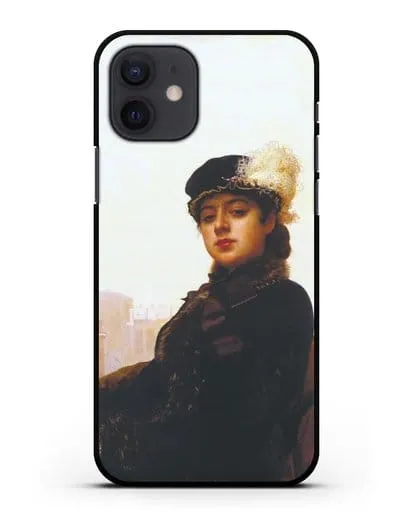 Чехол Портрет неизвестной (Крамской) силиконовый для iPhone 12