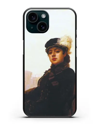 Чехол Портрет неизвестной (Крамской) силиконовый для iPhone 15