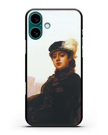 Чехол Портрет неизвестной (Крамской) силиконовый для iPhone 16 Plus