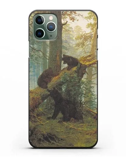 Чехол Мишки на поляне. Утро в сосновом лесу (Шишкин) силиконовый для iPhone 11 Pro