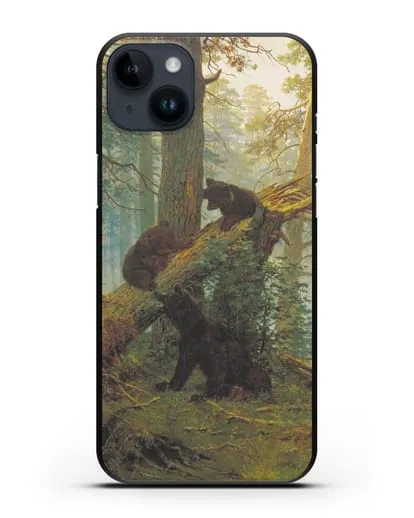 Чехол Мишки на поляне. Утро в сосновом лесу (Шишкин) силиконовый для iPhone 14 Plus