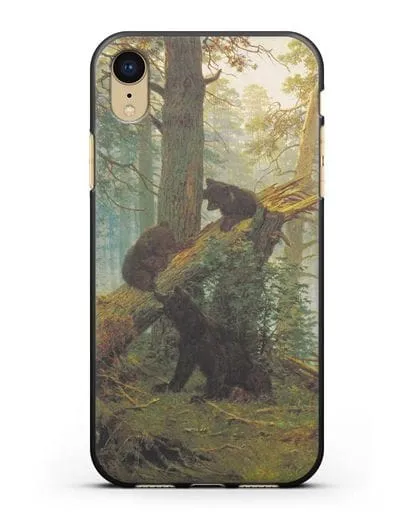 Чехол Мишки на поляне. Утро в сосновом лесу (Шишкин) силиконовый для iPhone XR