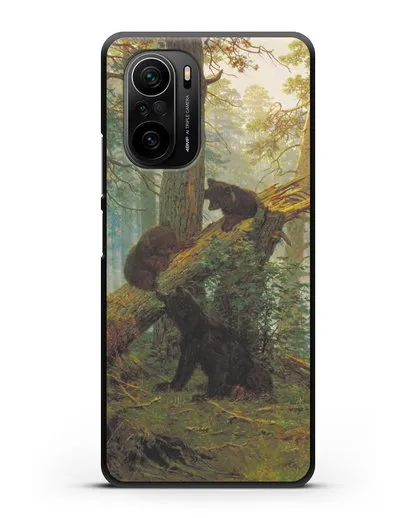 Чехол Мишки на поляне. Утро в сосновом лесу (Шишкин) силиконовый для Xiaomi Poco F3