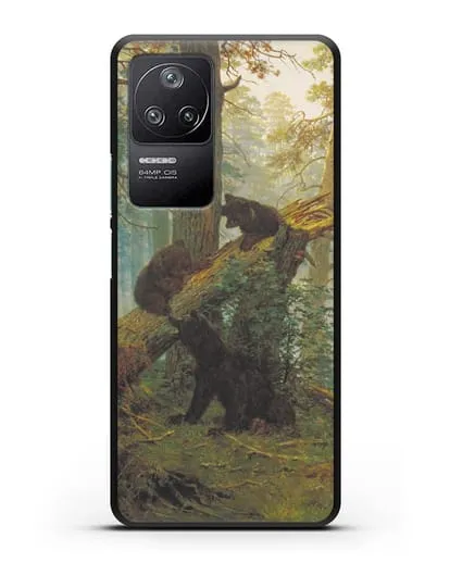 Чехол Мишки на поляне. Утро в сосновом лесу (Шишкин) силиконовый для Xiaomi Poco F4