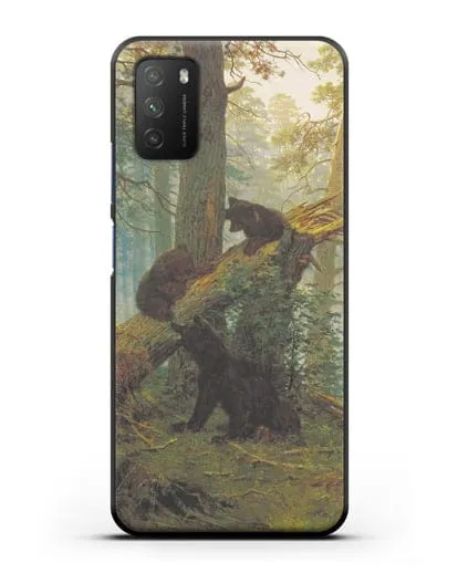 Чехол Мишки на поляне. Утро в сосновом лесу (Шишкин) силиконовый для Xiaomi Poco M3