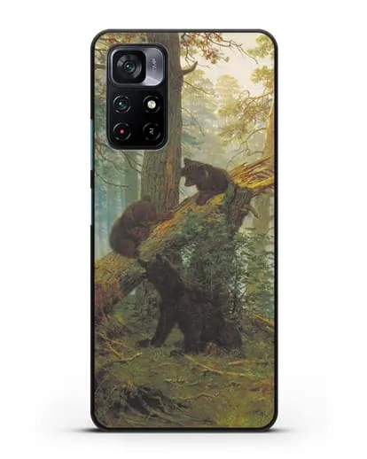 Чехол Мишки на поляне. Утро в сосновом лесу (Шишкин) силиконовый для Xiaomi Poco M4 Pro 5G