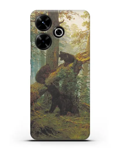 Чехол Мишки на поляне. Утро в сосновом лесу (Шишкин) силиконовый для Xiaomi Poco M6