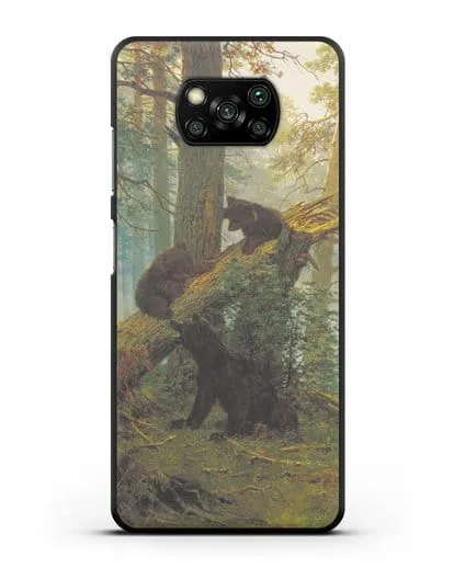 Чехол Мишки на поляне. Утро в сосновом лесу (Шишкин) силиконовый для Xiaomi Poco X3