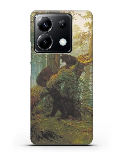 Чехол Мишки на поляне. Утро в сосновом лесу (Шишкин) силиконовый для Xiaomi Poco X6