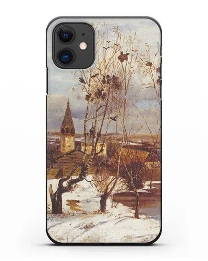 Чехол Грачи прилетели (Саврасов) силиконовый для iPhone 11