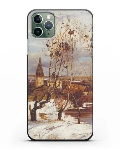 Чехол Грачи прилетели (Саврасов) силиконовый для iPhone 11 Pro Max
